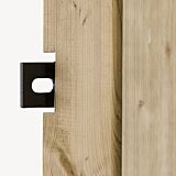 Tuindeur solide vuren | geen doorkijk | zwart frame