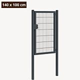 Dubbelstaafmat poort antraciet