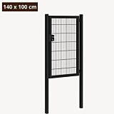 Dubbelstaafmat poort zwart