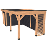 Douglas  overkapping Hillhout Premium | 307x743 cm