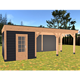 Douglas  overkapping Hillhout Premium | 307x743 cm