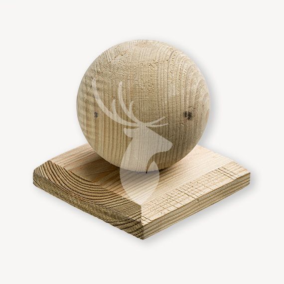 Paalkap met bol hout | Vandentop Tuinhout