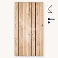 Tuindeur solide eiken | geen doorkijk | zwart frame