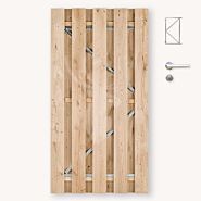 Tuindeur Solide eiken | gem. doorkijk | verzinkt frame