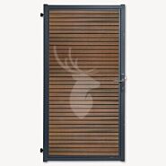 Tuindeur composiet Velufence | teak brown triple