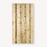 Tuindeur Solide grenen | gem. doorkijk | verzinkt frame