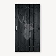 Tuindeur Privacy zwart grenen geen doorkijk | verzinkt frame