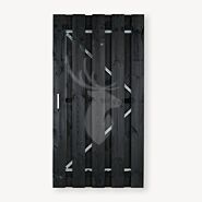 Tuindeur Solide zwart grenen gem. doorkijk | verzinkt frame