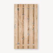 Tuindeur Solide eiken | gem. doorkijk | verzinkt frame