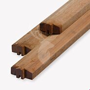Afdeklat rabatschutting hardhout