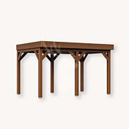 Douglas overkapping IJssel XL1 | douglas bruin geïmpregneerd | 447x305 cm