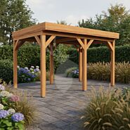 Douglas overkapping IJssel XL1 | douglas blank geïmpregneerd | 447x305 cm