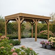 Douglas overkapping IJssel XL1 | douglas groen geïmpregneerd | 447x305 cm