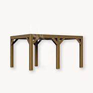 Douglas overkapping Vecht XL1 | douglas groen geïmpregneerd | 457x350 cm