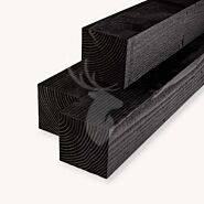 Douglas paal | ruw | zwart | 15x15 cm