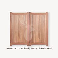 Dichte poort | Dubbele deuren | 100 cm | 100 cm