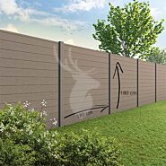 Velufence schutting composiet | Duofuse wengé brown