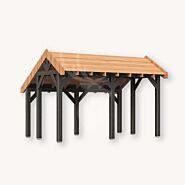 Douglas kapschuur Linge XL1 | zwart douglas frame | 447x344 cm