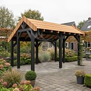 Douglas kapschuur Linge XL1 | zwart douglas frame | 447x344 cm