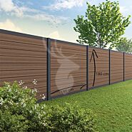 Tuinscherm Velufence | ipé brown | aluminium palen