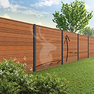 Tuinscherm Velufence | bankirai | aluminium palen