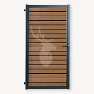 Tuindeur composiet Velufence | teak brown triple