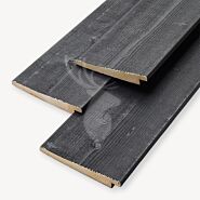 Vuren Zweeds rabat | zwart | 14,-2,8x19,5 cm