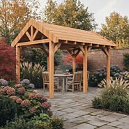 Douglas zadeldak Sallinge XL1 | douglas blank geïmpregneerd | 447x344 cm