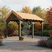 Douglas zadeldak Sallinge XL1 | zwart douglas | 447x344 cm