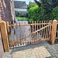 Tuinpoort kastanjehout luxe