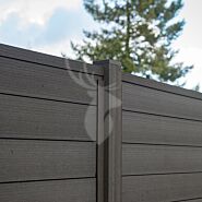 Tuinscherm Velufence | graphite black | composiet palen