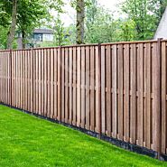 Tuinscherm Laren | hardhout | met 3 klampen