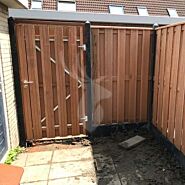 Tuindeur Solide hardhout | gem. doorkijk | verzinkt frame