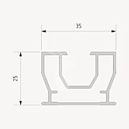 Aslon aluminium onderligger | 2,5x3,5 cm