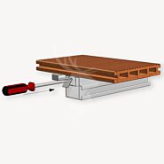 Aslon begin- en eindclips aluminium onderligger