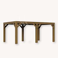 Douglas overkapping Vecht XL2 | douglas groen geïmpregneerd | 557x350 cm