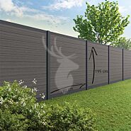 Tuinscherm Velufence | dark grey | aluminium palen