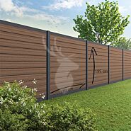 Tuinscherm Velufence | ipé brown | aluminium palen