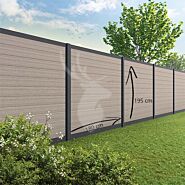 Tuinscherm Velufence | light grey | aluminium palen