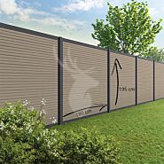 Tuinscherm Velufence | light grey triple | aluminium palen