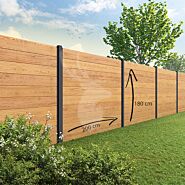 Tuinscherm Velufence | douglas | alu. palen