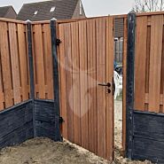 Tuindeur Privacy hardhout | geen doorkijk | zwart frame