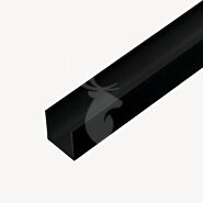 Velufence pvc u-profiel zwart| 2,4 > 2,1 cm