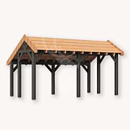 Douglas kapschuur Norheim XL2 | zwart douglas | 547x344 cm