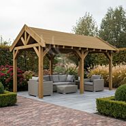 Douglas zadeldak Sallinge XL2 | douglas groen geïmpregneerd | 547x344 cm