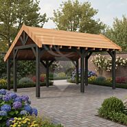 Douglas kapschuur Norheim XXL2 | zwart douglas frame | 547x444 cm