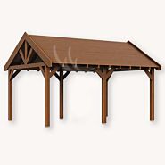 Douglas zadeldak Sallinge XXL2 | douglas bruin geïmpregneerd | 547x444 cm