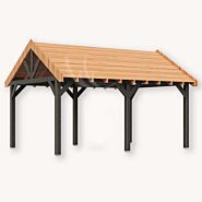 Douglas zadeldak Sallinge XXL2 | zwart douglas frame | 547x444 cm