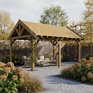 Douglas zadeldak Sallinge XXL2 | douglas groen geïmpregneerd | 547x444 cm