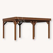 Douglas overkapping IJssel XXL2 | douglas bruin geïmpregneerd | 547x405 cm